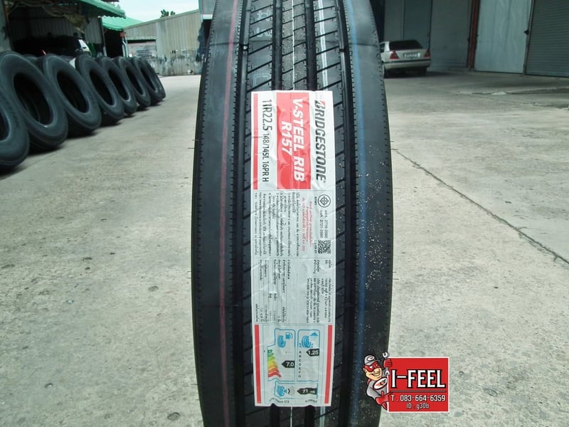 Bridgestone รุ่น R157 ขนาด 11R 22.5 Tbr ยางใหม่ เส้นละ9,450บาท