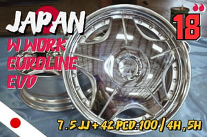 ล้อWork Euroline EVD 18 ล้อมือ1 ไม่เคยใช้งาน japan chrome