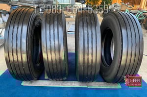 ยาง radial รถบรรทุกรถโดยสาร bridgestone ขนาดยาง 9.5R17.5 มี 4เส้น