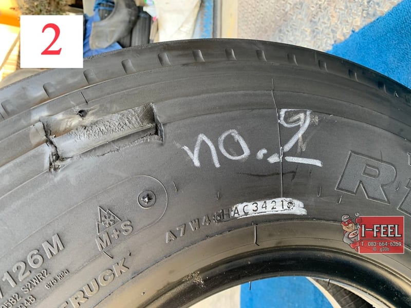 Radial พร้อมใช้ Bridgestone 8.25r16 รุ่น r156 คละปี มี 3เส้น 