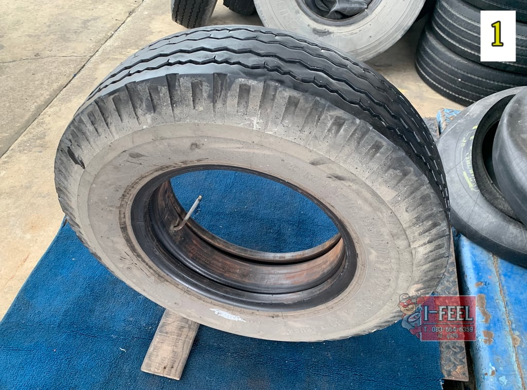 ยางเก่า บรรทุก BS 750r16 mr ผ้าใบ ในรองครบ ชุดนี้มี 2เส้น ปี2023