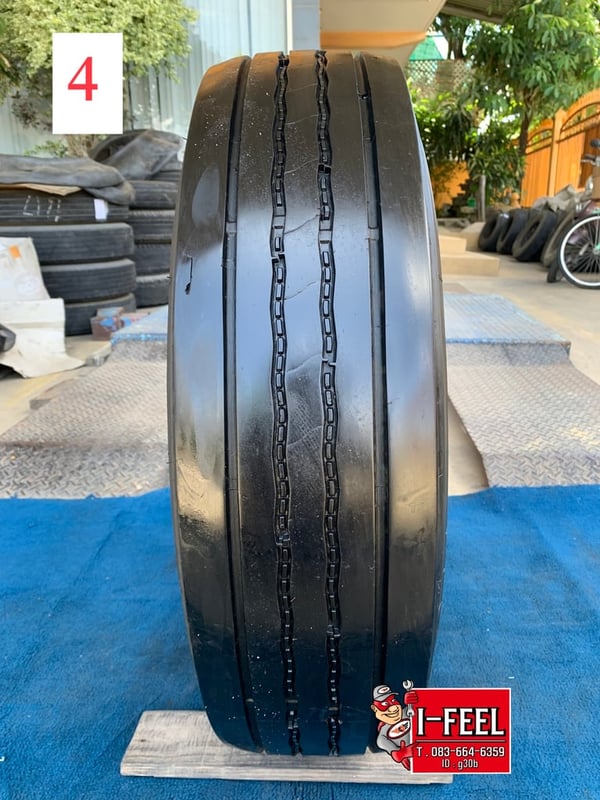 ยาง radial รถบรรทุกรถโดยสาร bridgestone ขนาดยาง 9.5R17.5 มี 4เส้น