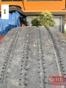 ยางเก่าBridgestone  11r22.5 r157 radial tbr ปี2021 ชุดนี้มี 4เส้น