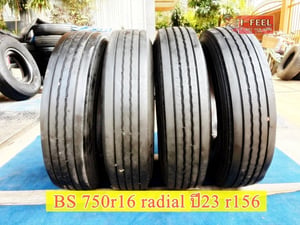 ยางเก่า บรรทุก BS 750r16 radial ในรองครบ ชุดนี้มี 4เส้น ปี2023