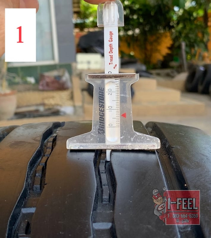 ยาง radial รถบรรทุกรถโดยสาร bridgestone ขนาดยาง 9.5R17.5 มี 4เส้น