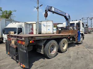 10 ล้อ ฮีโน่ เมก้า 2เพลา เครื่อง 344 แรงม้า ติดเครน 5 ตัน 4 ปลอก กระบะยาว 5.4 เมตร