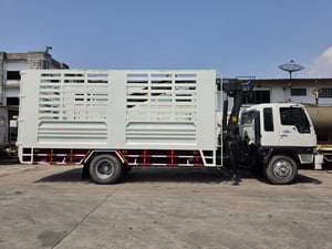 6 ล้อ ฮีโน่ เครื่อง 168 แรงม้า ติดเฮี้ยบคีบ 4.5 ตัน กระบะคอกสูงบิ้วใหม่