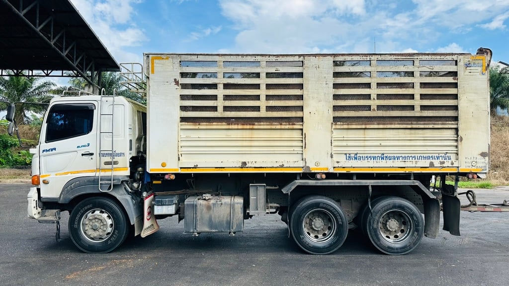 รถบรรทุกแม่ลูกดั้ม HINO รุ่น FM1AN1D-SHT สีขาว 6 สูบ 344 แรงม้า ปี 2559(มิ.ย.)