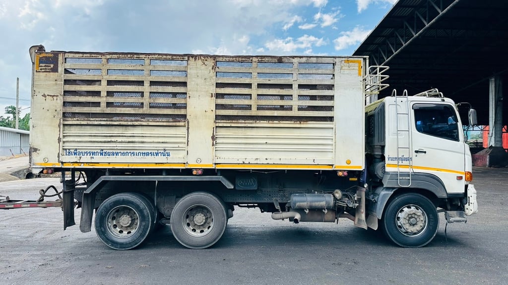 รถบรรทุกแม่ลูกดั้ม HINO รุ่น FM1AN1D-SHT สีขาว 6 สูบ 344 แรงม้า ปี 2559(มิ.ย.)