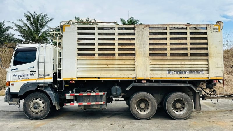รถบรรทุกแม่ลูกดั้ม HINO รุ่น FM1AN1D-SHT สีขาว 6 สูบ 344 แรงม้า ปี 2560(พ.ย.) รถบรรทุกแม่ลูกดั้ม HINO รุ่น FM1AN1D-SHT สีขาว 6 สูบ 344 แรงม้า ปี 2560(พ.ย.)