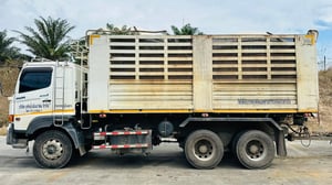 รถบรรทุกแม่ลูกดั้ม HINO รุ่น FM1AN1D-SHT สีขาว 6 สูบ 344 แรงม้า ปี 2560(พ.ย.) รถบรรทุกแม่ลูกดั้ม HINO รุ่น FM1AN1D-SHT สีขาว 6 สูบ 344 แรงม้า ปี 2560(พ.ย.)