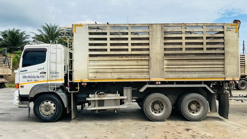 รถบรรทุกแม่ลูกดั้ม HINO รุ่น FM1AN1D-SHT สีขาว 6 สูบ 344 แรงม้า ปี 2560(พ.ค.)