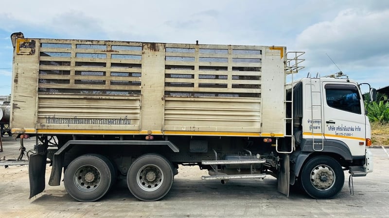 รถบรรทุกแม่ลูกดั้ม HINO รุ่น FM1AN1D-SHT สีขาว 6 สูบ 344 แรงม้า ปี 2560(พ.ค.)