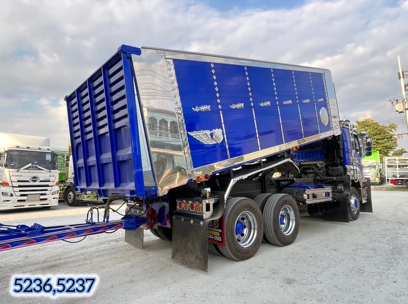 👉 สิบล้อดั้มพ์ ISUZU FXZ 360 แรง ปี 2566 👉 หางดั้มพ์ สามเพลา อู่ ส.สมบัติ ปี 2566 (5236,5237) 👉 สิบล้อดั้มพ์ ISUZU FXZ 360 แรง ปี 2566 👉 หางดั้มพ์ สามเพลา อู่ ส.สมบัติ ปี 2566 (5236,5237)