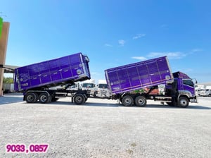 สิบล้อดั้มพ์ ISUZU FXZ 360 แรง ปี 2554 หางดั้มพ์ สามเพลา อู่ ส.สมบัติ ปี 2555  (9033,0857)