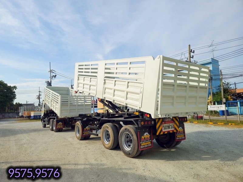 สิบล้อดั้มพ์ ISUZU FXZ 360 แรง ปี 2565 หางดั้มพ์ สามเพลา อู่พนัส ปี 2565 (9575,9576)