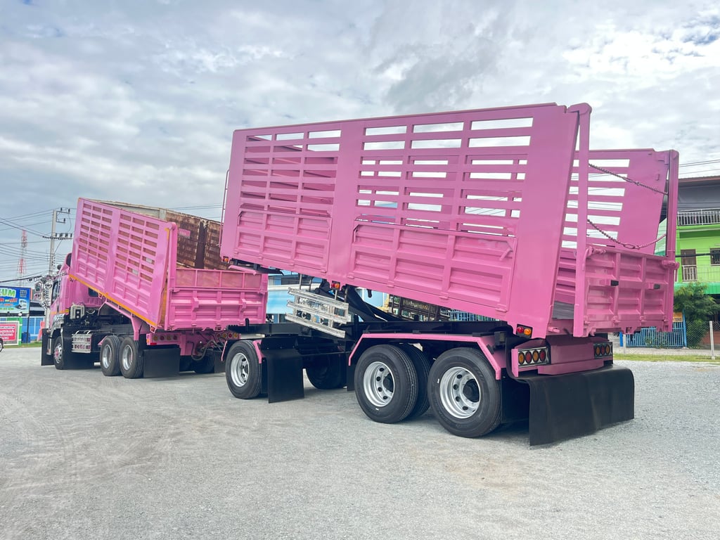 🌺 สิบล้อดั้มพ์เกษตร ISUZU FXZ 360 แรง ปี 2566 🌺 หางดั้มพ์ สามเพลา  อู่ ซี.ที  ปี 2566  (1364,1365)