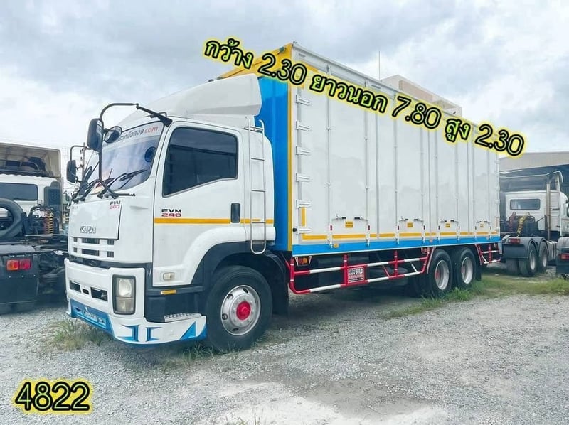 👉 สิบล้อตู้ ISUZU FVM 240 แรง เพลาเดียว ปี56  (4822)