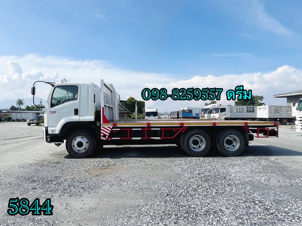 สิบล้อพื้นเรียบ ISUZU  FVM 240 แรง ปี 2555 ยาว 6.53 กว้าง 2.5  (5844) สิบล้อพื้นเรียบ ISUZU  FVM 240 แรง ปี 2555 ยาว 6.53 กว้าง 2.5  (5844)