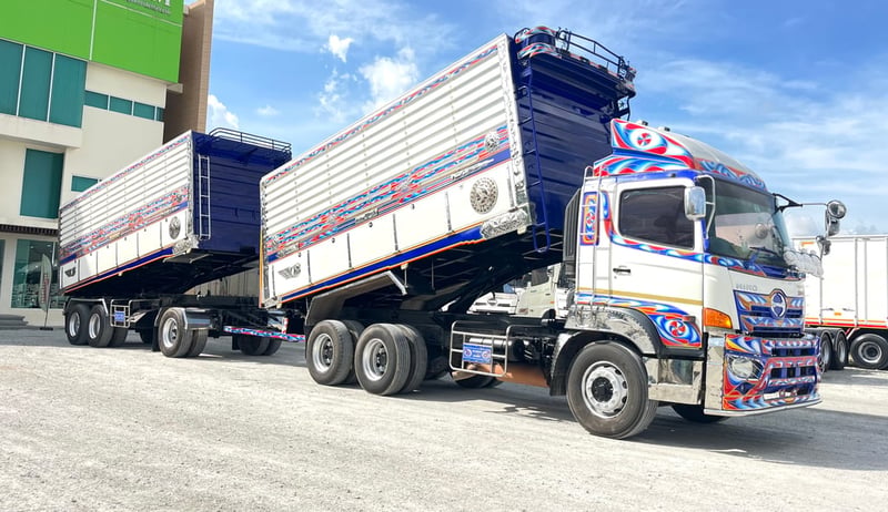 👉สิบล้อดั้มพ์พ่วง HINO FM1A  344 แรงม้า ปี 61 (3362,3363)