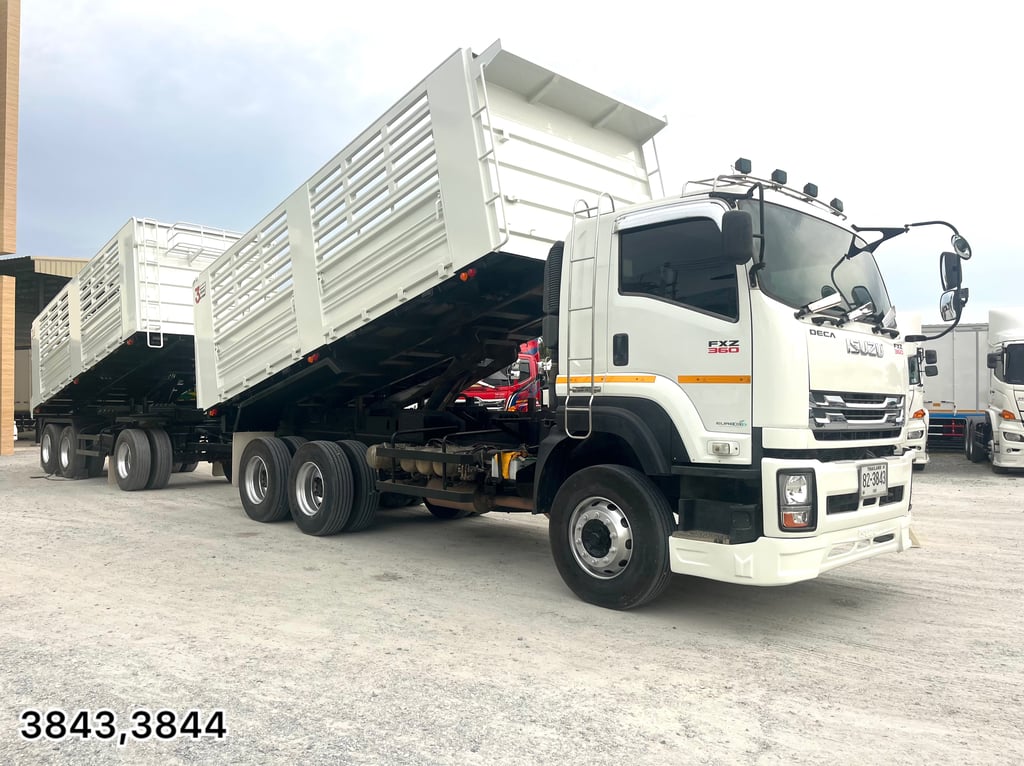 🌺 สิบล้อดั้มพ์ ISUZU FXZ 360 แรง ปี 2565 🌺 หางดั้มพ์ สามเพลา อู่สามมิตร ปี 2565 (3843,3844) 🌺 สิบล้อดั้มพ์ ISUZU FXZ 360 แรง ปี 2565 🌺 หางดั้มพ์ สามเพลา อู่สามมิตร ปี 2565 (3843,3844)