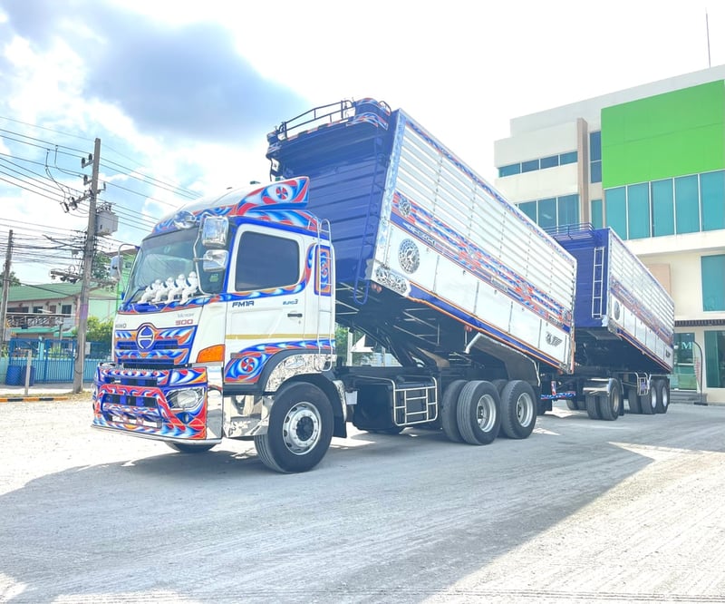 👉สิบล้อดั้มพ์พ่วง HINO FM1A  344 แรงม้า ปี 61 (3362,3363)