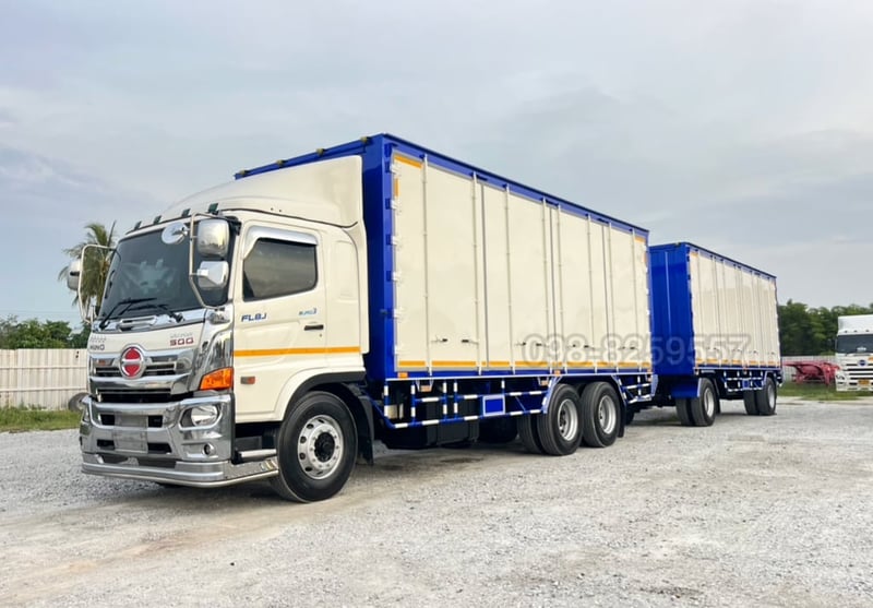 สิบล้อตู้สิบบานพ่วงแม่ลูก Hino FL8J 260 แรงม้า ปี 65  (7642,7643)