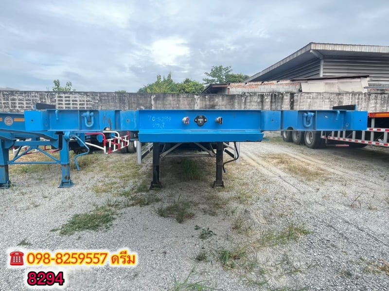 🇨🇷 หางพื้นเรียบ สามเพลา อู่ CIMC ปี2564 (8294) 🇨🇷 หางพื้นเรียบ สามเพลา อู่ CIMC ปี2564 (8294)