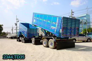 สิบล้อดั้มพ์ HINO FM2P 380 แรง ปี 2564 หางดั้มพ์ สามเพลา  อู่ พงศ์ไพบูลย์ ปี 2564 (2344,TD35)