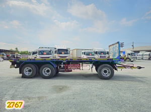 🇨🇷 หางพ่วงพื้นเรียบ สามเพลา อู่ซุนชัย ปี 2559 (2767)