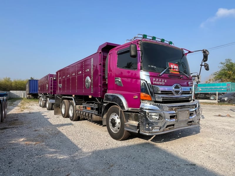 สิบล้อดั้มพ์ HINO FM2P 380  แรง ปี 2565 หางดั้มพ์ สามเพลา อู่ ส.สมบัติ ปี 2565  (2089,2090)