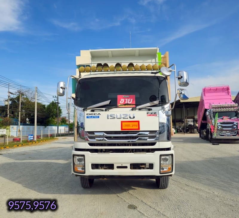 สิบล้อดั้มพ์ ISUZU FXZ 360 แรง ปี 2565 หางดั้มพ์ สามเพลา อู่พนัส ปี 2565 (9575,9576)