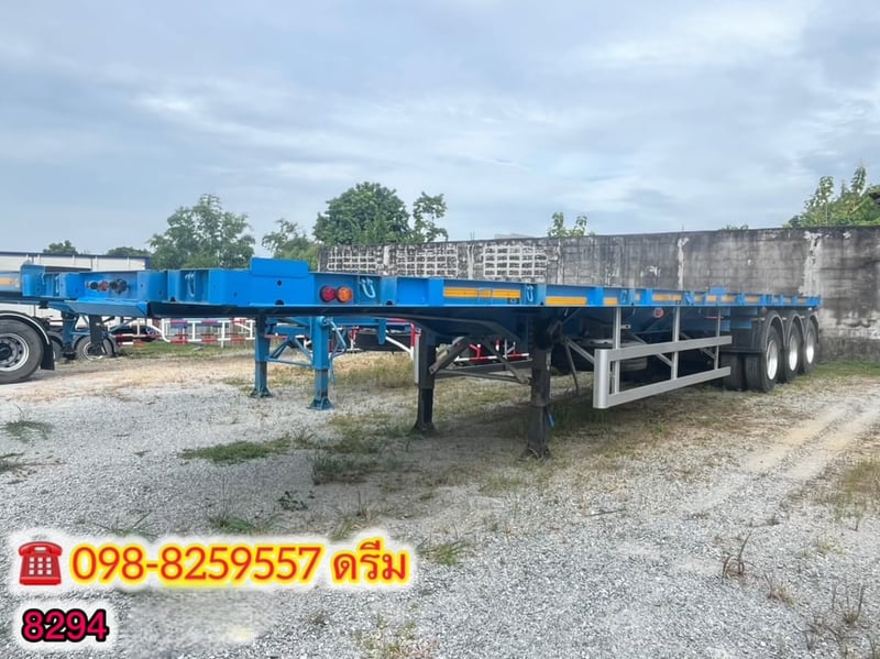 🇨🇷 หางพื้นเรียบ สามเพลา อู่ CIMC ปี2564 (8294) 🇨🇷 หางพื้นเรียบ สามเพลา อู่ CIMC ปี2564 (8294)