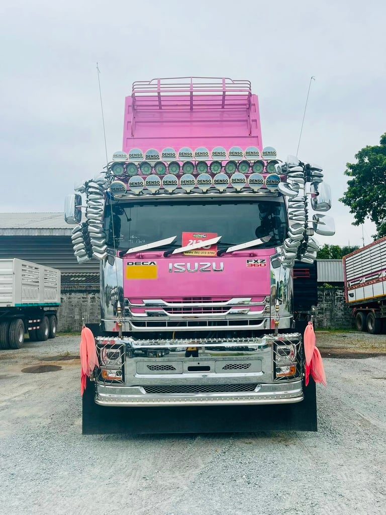 สิบล้อดัมพ์พ่วงแม่ลูก ISUZU FXZ 360 แรงปี 66 หางดัมพ์ สามเพลา ปี 66 (1364)(2110)