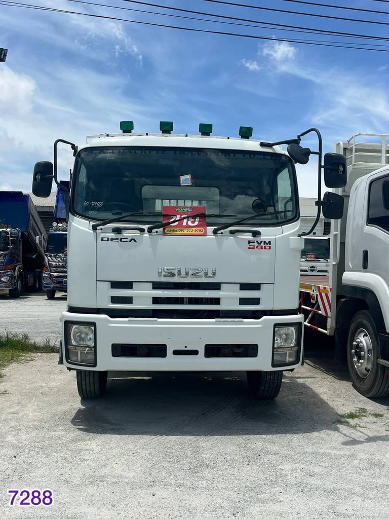 ‼️ สิบล้อพื้นเรียบ ISUZU FVM 240  แรง ปี 2556  (7288)