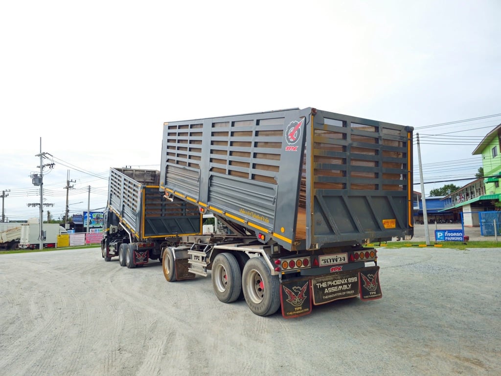 🩷สิบล้อดั้มพ์ ISUZU FXZ 360 แรง ปี 2566 น้ำหนัก 11,760กิโลกรัม 🩷หางดั้มพ์ สามเพลา อู่เดอะฟินิกซ์ ปี 2566 น้ำหนักประมาณ 8,130 กิโลกรัม (7740 , 7741)