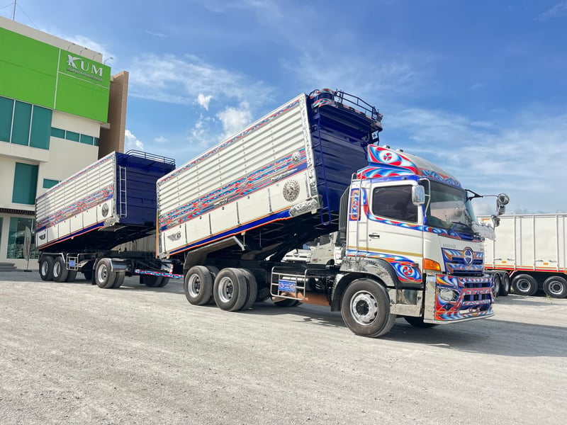 👉สิบล้อดั้มพ์พ่วง HINO FM1A  344 แรงม้า ปี 61 (3362,3363)