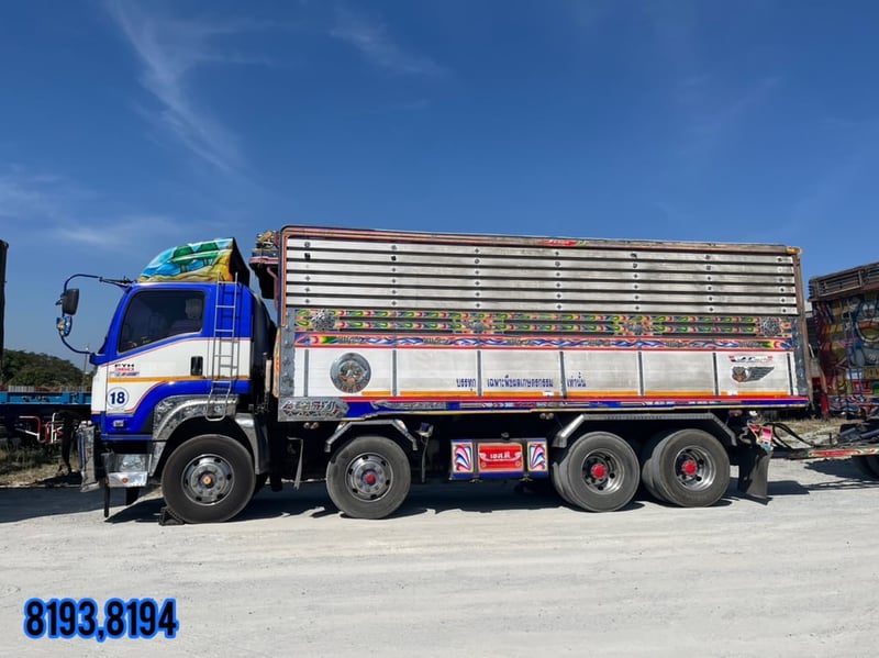 🇨🇷สิบสองล้อดั้มพ์พ่วงแม่ลูก ISUZU FYH360 แรง ปี 2557 (8193,8194)