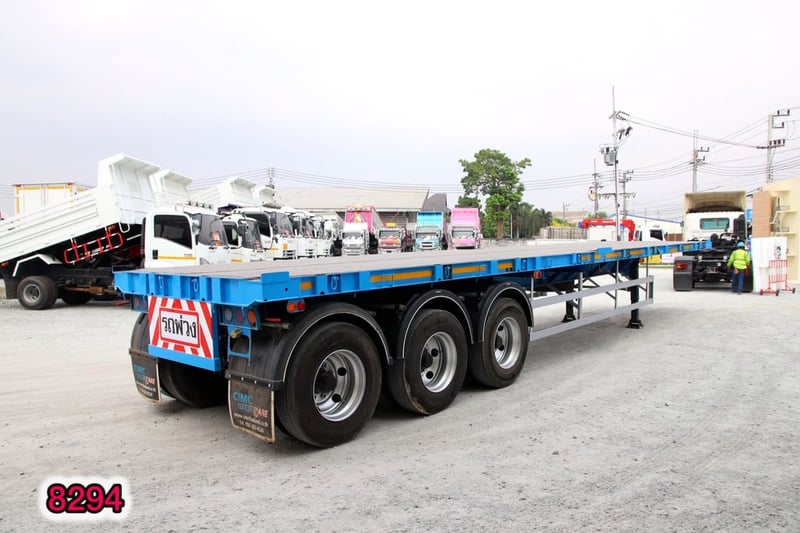 🇨🇷 หางพื้นเรียบ สามเพลา อู่ CIMC ปี2564 (8294) 🇨🇷 หางพื้นเรียบ สามเพลา อู่ CIMC ปี2564 (8294)