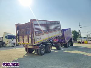 👉 สิบล้อดั้มพ์ ISUZU FXZ 360 แรง ปี 2554 👉 หางดั้มพ์ สามเพลา อู่ ส.สมบัติ ปี 2557 (9033,2502)