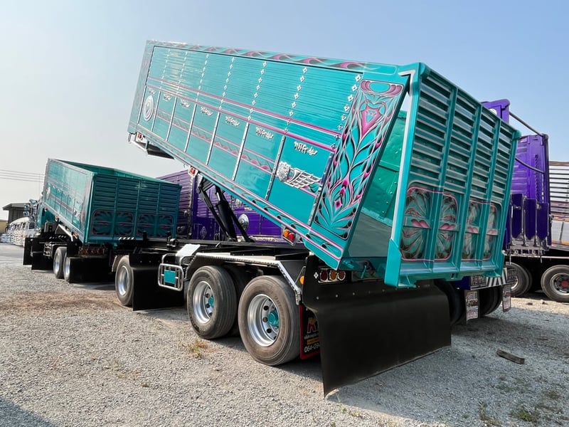 สิบล้อดั้มพ์ ISUZU  FXZ 360 แรง ปี 65 หางดั้มพ์ สามเพลา อู่สหะกิจ ปี 65 (1245 , 1246)