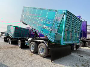 สิบล้อดั้มพ์ ISUZU  FXZ 360 แรง ปี 65 หางดั้มพ์ สามเพลา อู่สหะกิจ ปี 65 (1245 , 1246)