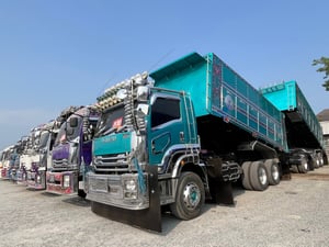 สิบล้อดั้มพ์ ISUZU  FXZ 360 แรง ปี 2565 หางดั้มพ์ สามเพลา อู่สหะกิจ ปี 2565 (1245,1246)