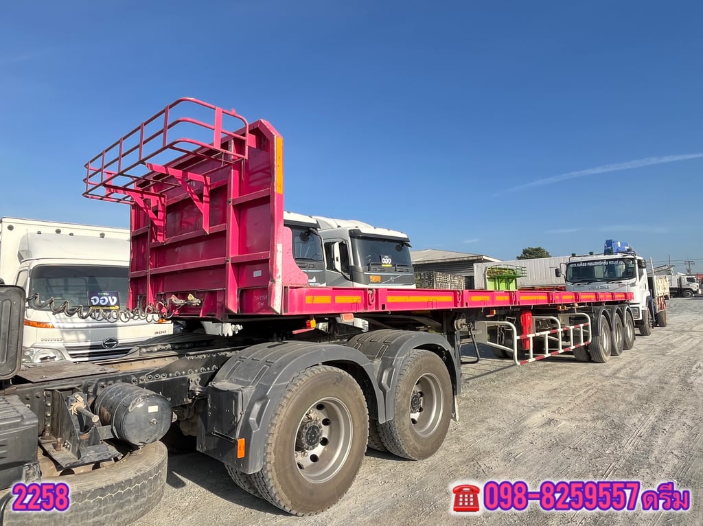 🇨🇷 หางพื้นเรียบ สามเพลา อู่พนัส ปี 2565  (2259)