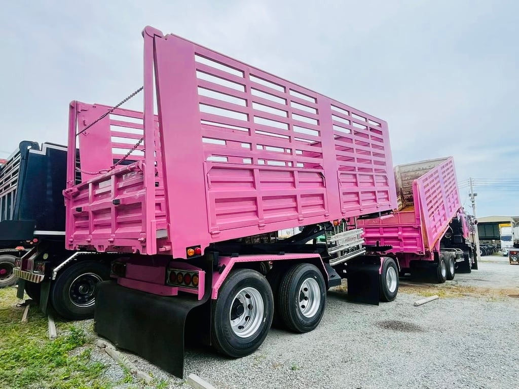 สิบล้อดัมพ์พ่วงแม่ลูก ISUZU FXZ 360 แรงปี 66 หางดัมพ์ สามเพลา ปี 66 (1364)(2110)