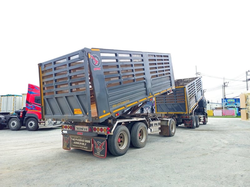 🩷สิบล้อดั้มพ์ ISUZU FXZ 360 แรง ปี 2566 น้ำหนัก 11,760กิโลกรัม 🩷หางดั้มพ์ สามเพลา อู่เดอะฟินิกซ์ ปี 2566 น้ำหนักประมาณ 8,130 กิโลกรัม (7740 , 7741)