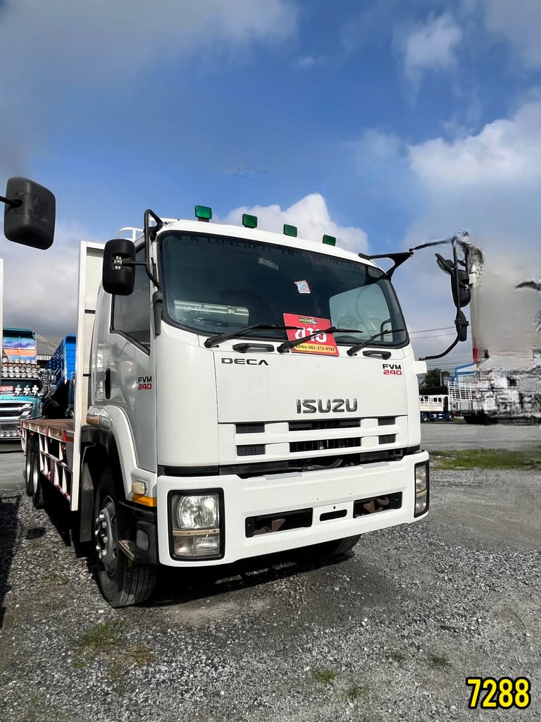 #สิบล้อพื้นเรียบ ISUZU FVM 240  แรง ปี 2556 (7288)