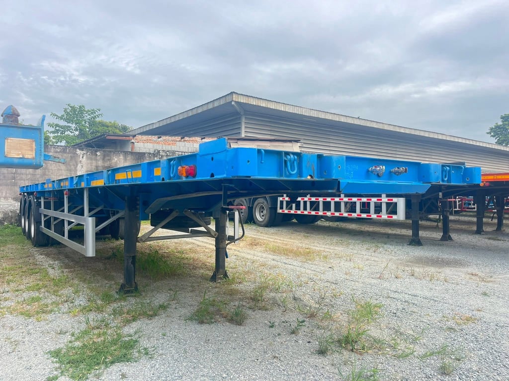 🔥หางพื้นเรียบ สามเพลา อู่CIMC ปี64 (8294) 🔥หางพื้นเรียบ สามเพลา อู่CIMC ปี64 (8294)
