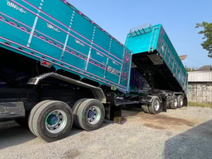 สิบล้อดั้มพ์ ISUZU  FXZ 360 แรง ปี 65 หางดั้มพ์ สามเพลา อู่สหะกิจ ปี 65 (1245 , 1246)