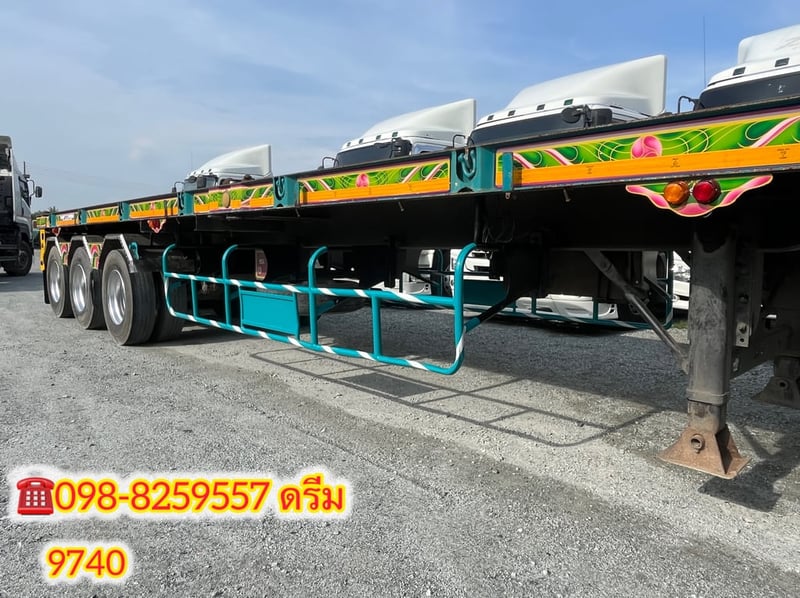 🇨🇷 หางพื้นเรียบ สามเพลา อู่ เอส.ที ปี 2561 (9740)